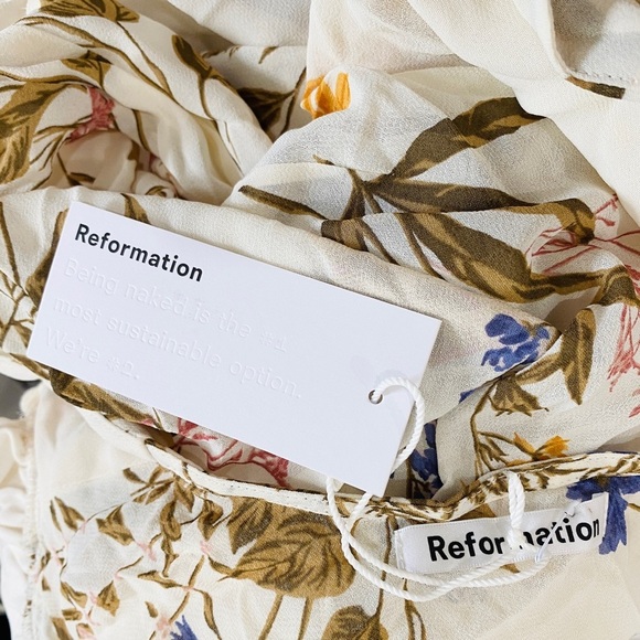 Reformation floral mini boho wrap dress - Picture 8 of 9